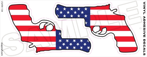 USA Revolver Decal